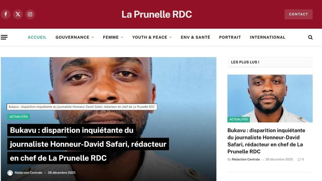 Disparition inquiétante d’un journaliste congolais à Bukavu