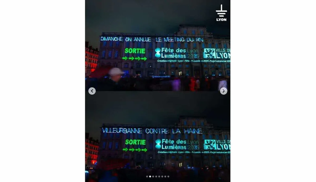 Messages anti-police et anti-RN projetés à Lyon