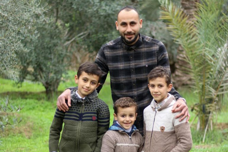 Abdullah et sa famille à Deir el-Balah