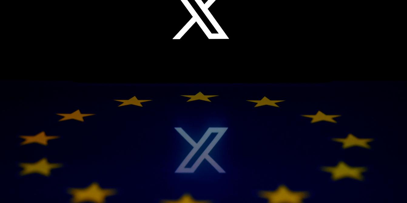 Visuel lié à la réaction européenne et aux déclarations Musk