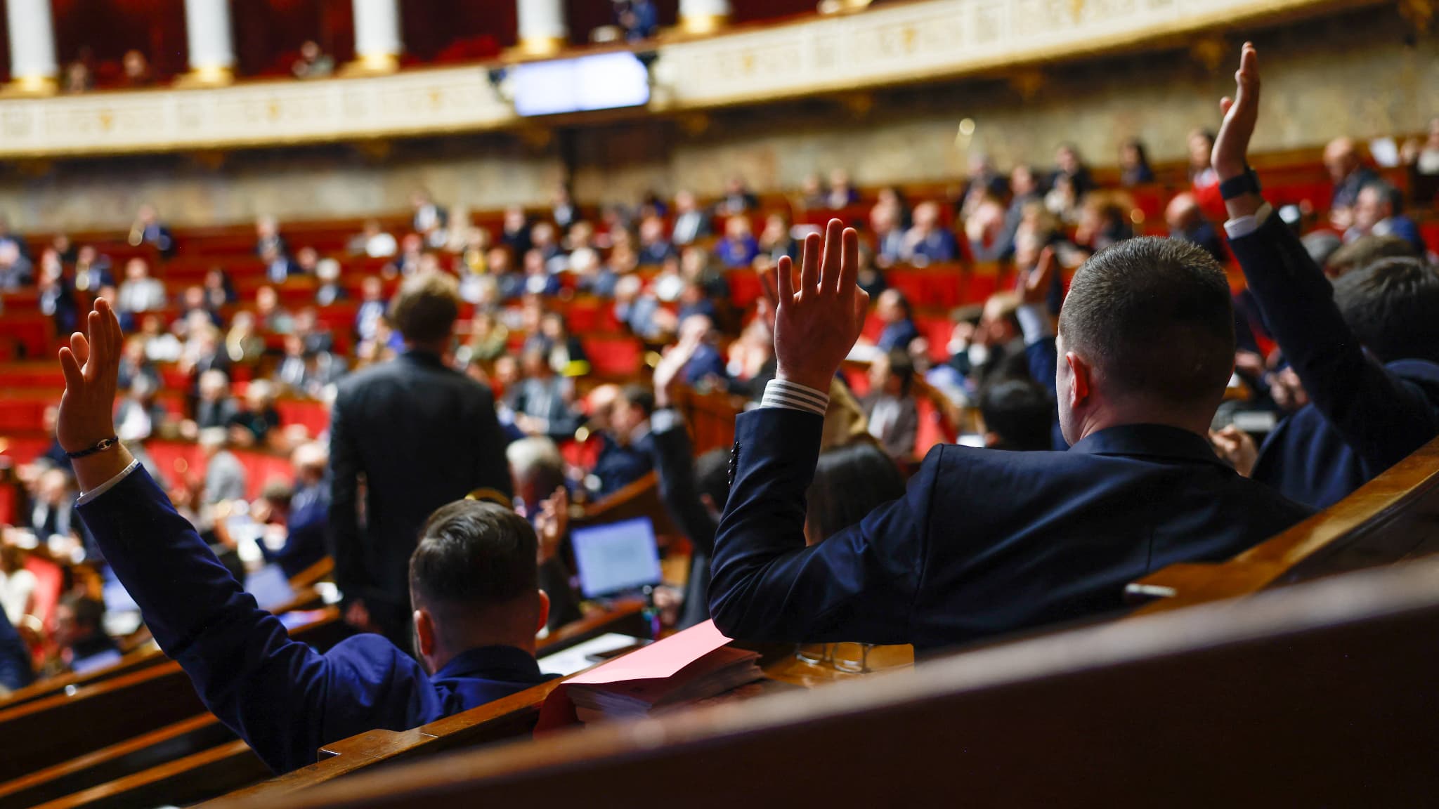Assemblée nationale en séance lors du vote budgétaire