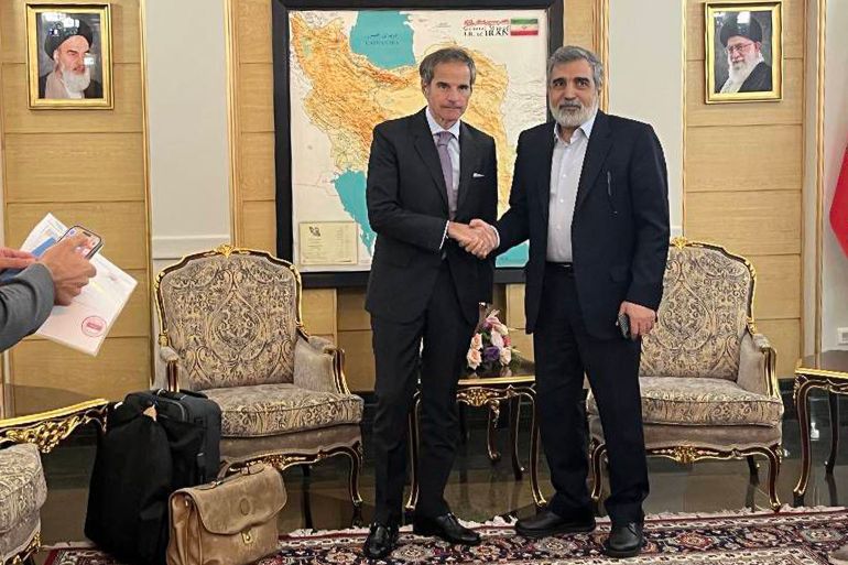 Rencontre entre Behrouz Kamalvandi et le directeur général de l'AIEA, Rafael Grossi, à Téhéran