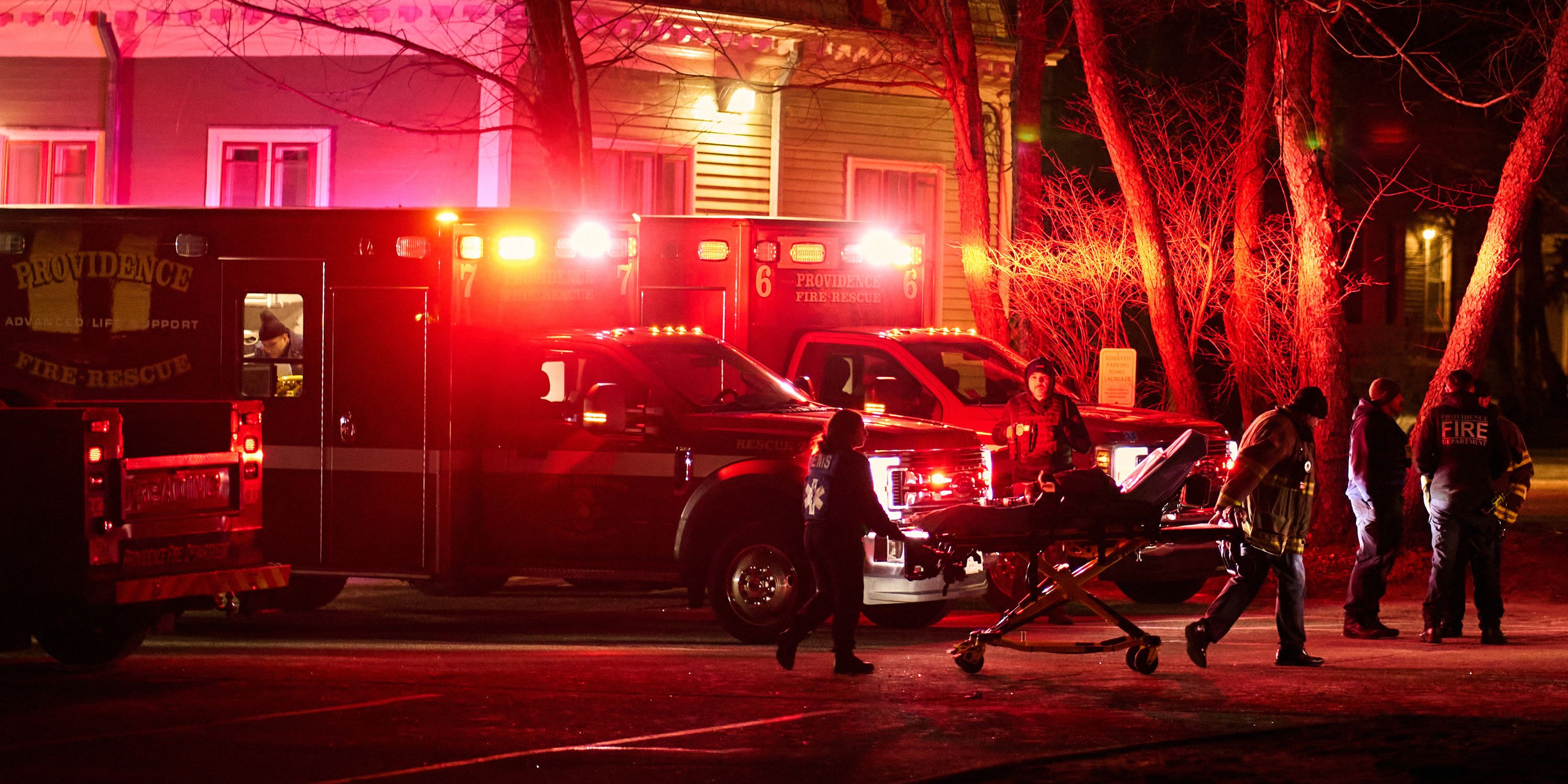 Extérieur du campus Brown après les tirs (image Europe 1)