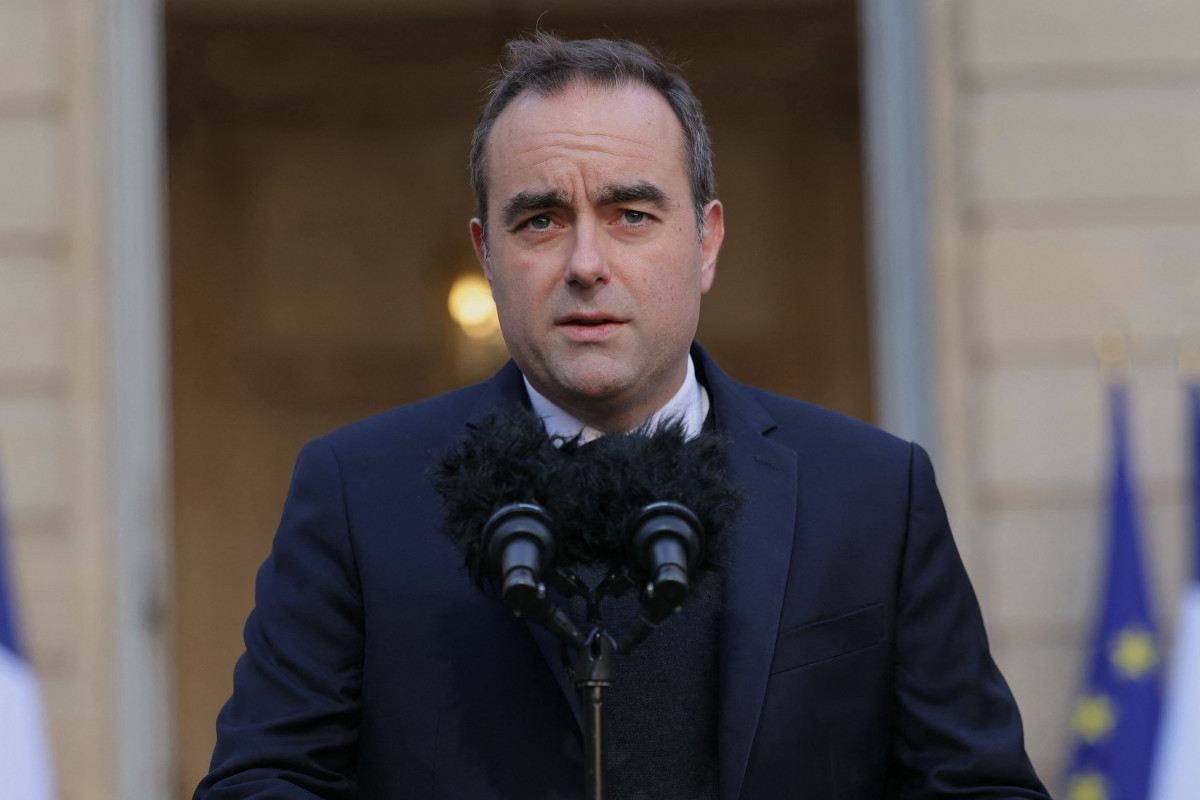 S e9bastien Lecornu lors d'une allocution budg e9taire