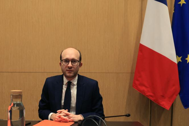 Le député Jérémie Patrier-Leitus, président de la commission d’enquête sur l’audiovisuel public, à l’Assemblée nationale