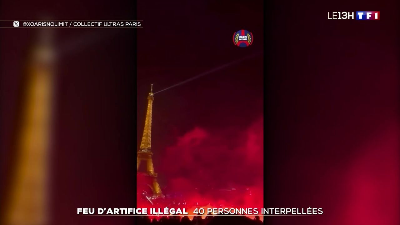 Feu d’artifice près de la tour Eiffel pris par des témoins