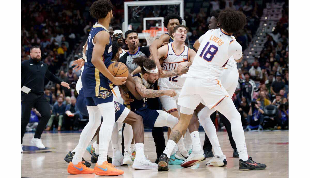 Capture de la bagarre NBA entre Pelicans et Suns