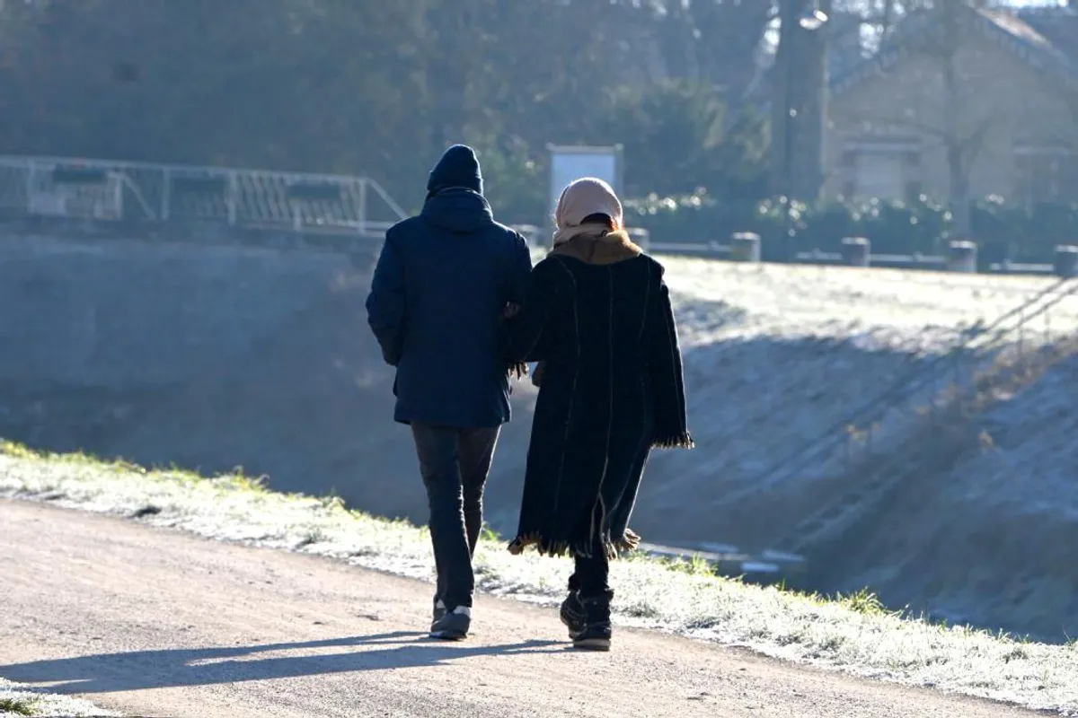 Carte météorologique indiquant neige-verglas et grand froid en France