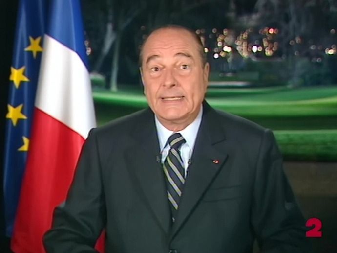 Jacques Chirac le 31 décembre 2000