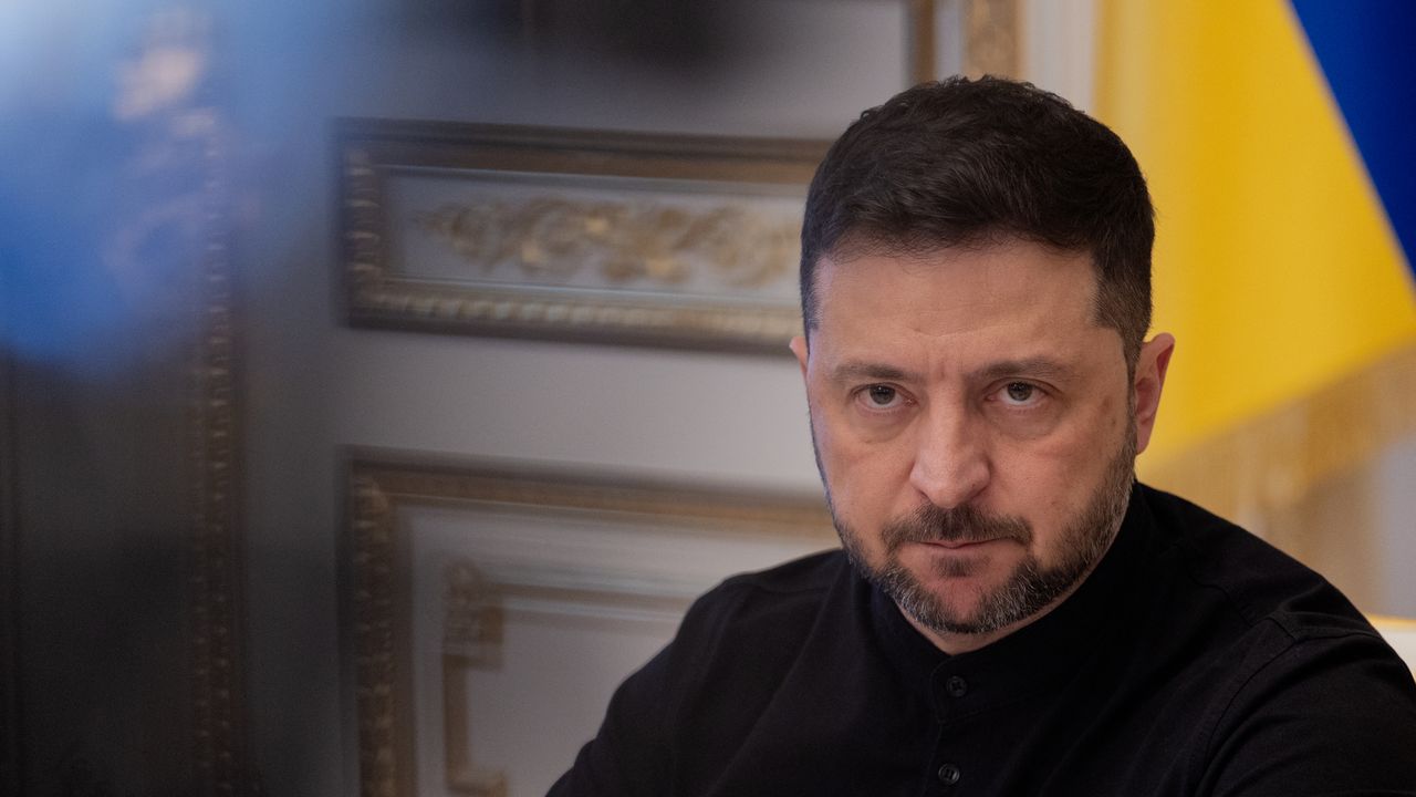 Zelensky lors d'une conférence sur l'Ukraine
