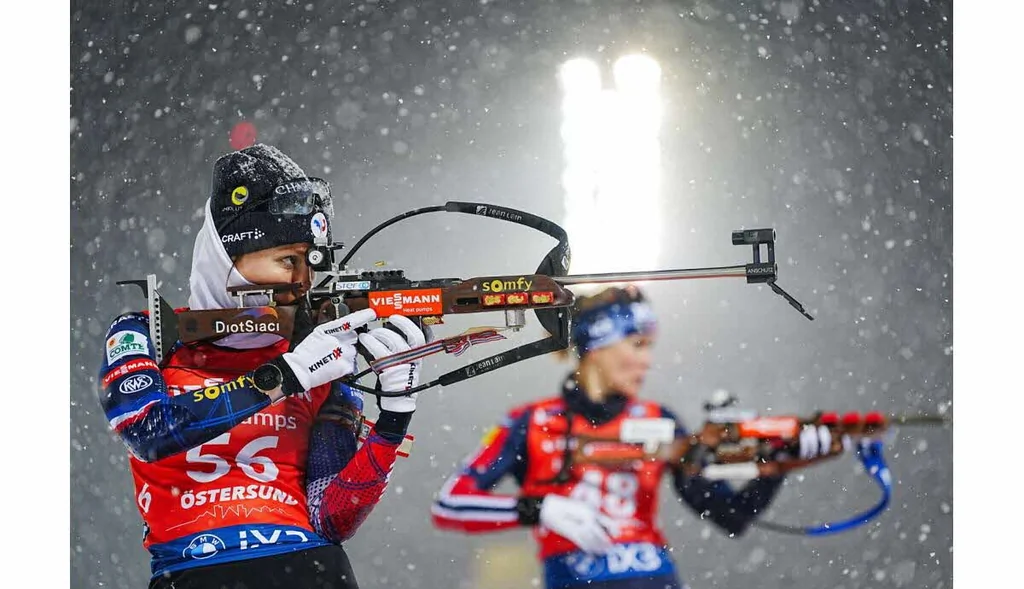 Océane Michelon troisième du sprint à Östersund en biathlon
