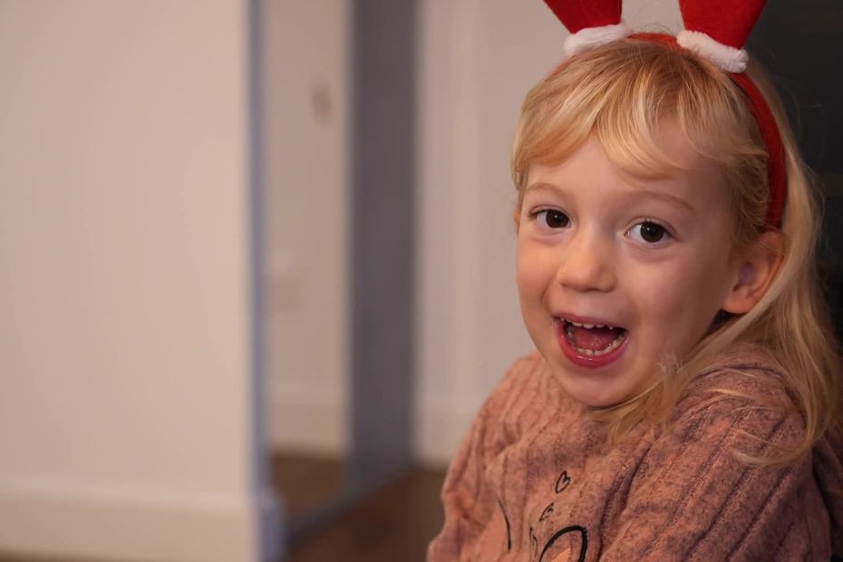 Portrait d'Anna, fillette atteinte d'amyotrophie spinale