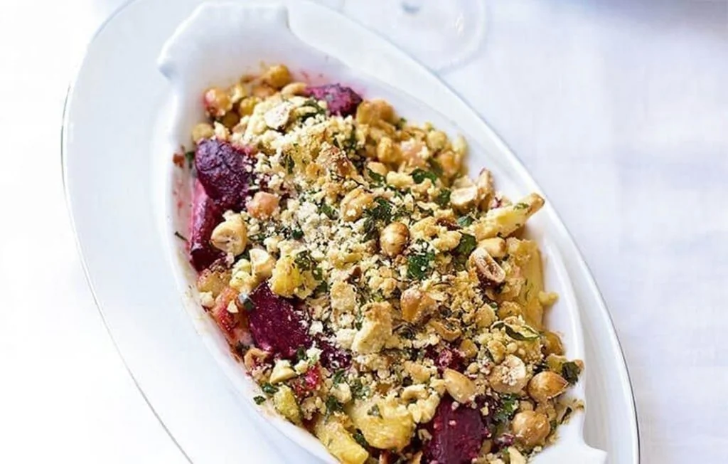 Crumble de pois chiche et légumes croquants délicieux