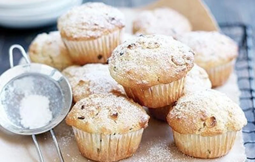 Muffins au chocolat blanc et fruit de la passion