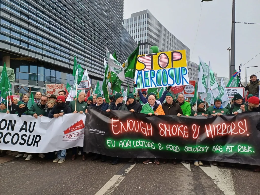 Agriculteurs à Strasbourg contre Mercosur et l’avenir agricole