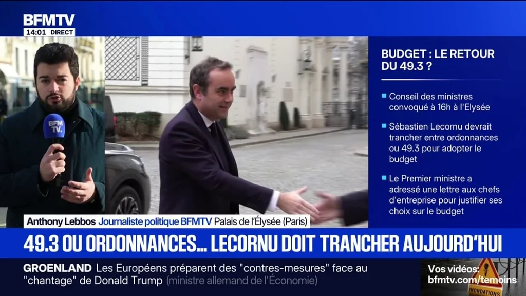 Budget 2026: Lecornu s'apprête à annoncer le recours au 49.3