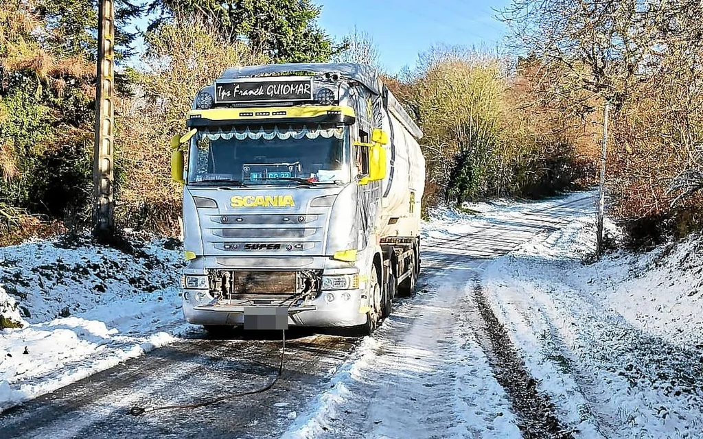 Transport en conditions hivernales : un chauffeur raconte son périple en Morbihan