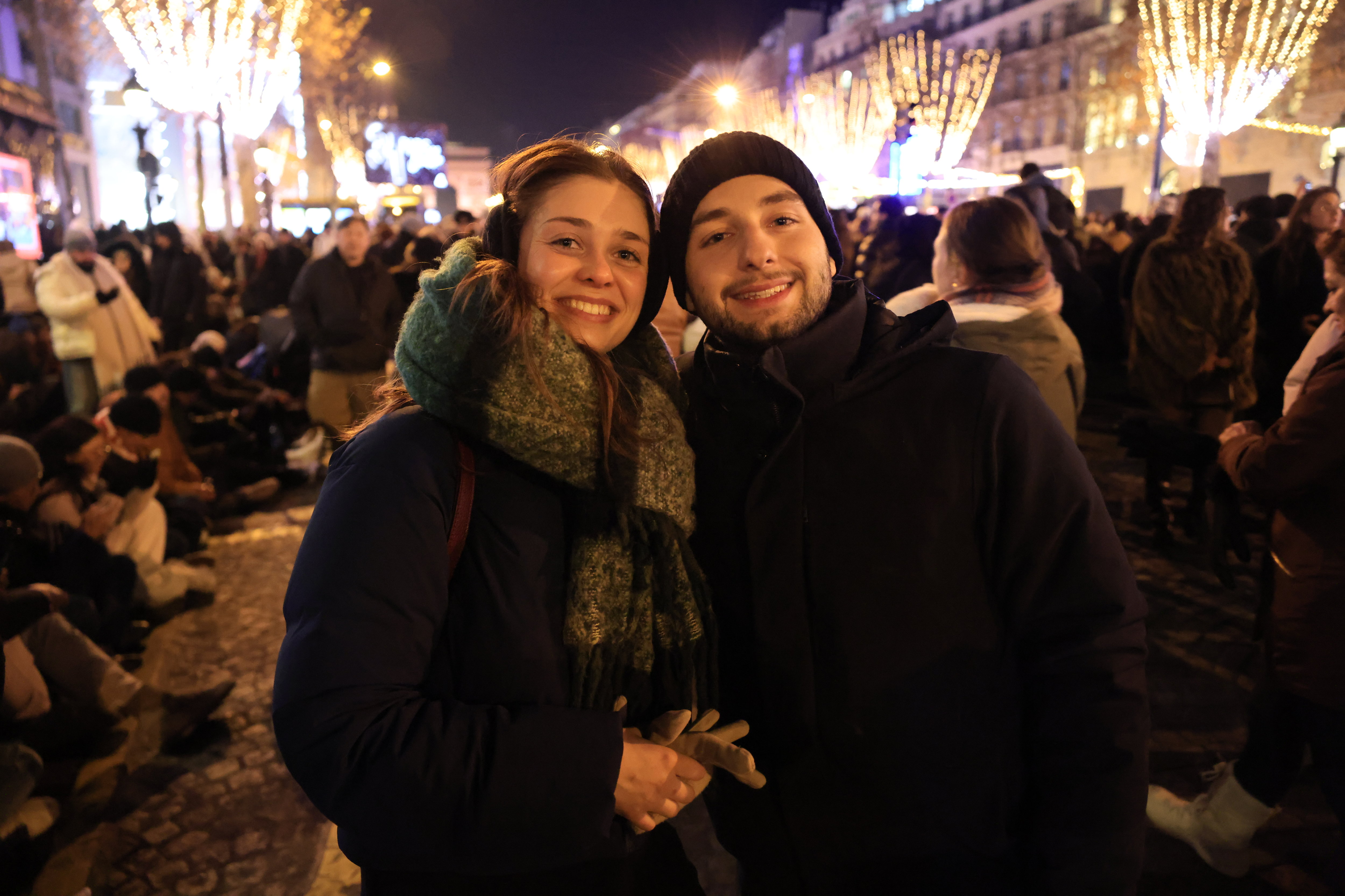 Vue générale sur les Champs-Élysées lors du Nouvel An 2026