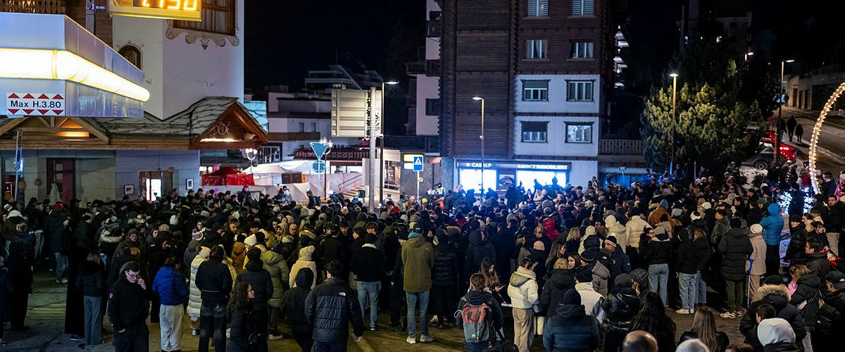 Vue de l'incendie dans le bar Le Constellation à Crans-Montana