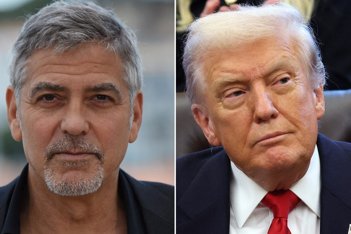 George Clooney et Donald Trump lors d'un échange
