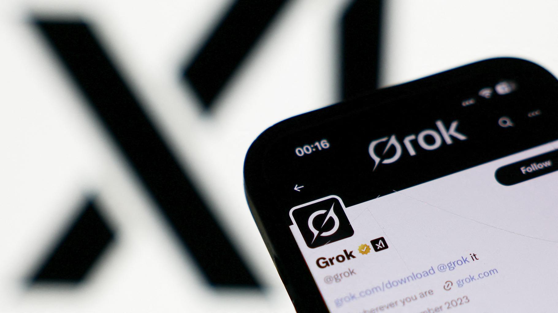 Illustration d a0 e9cran Grok et utilisation IA sur X