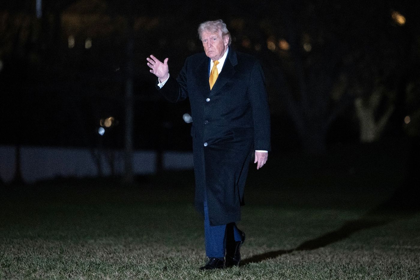 Donald Trump saluant le Groenland lors d'une allocution