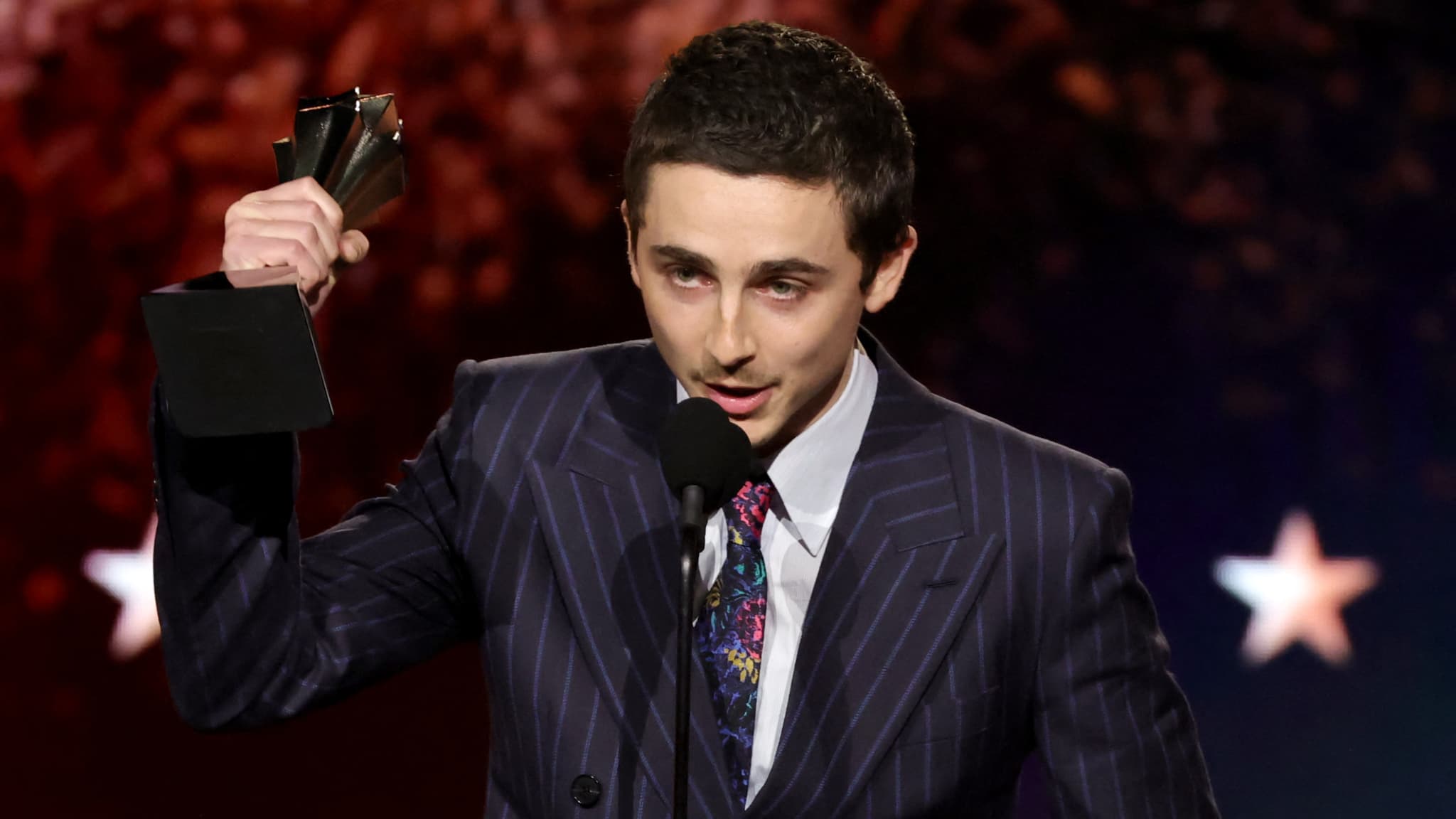Timothée Chalamet lors des Critics Choice Awards