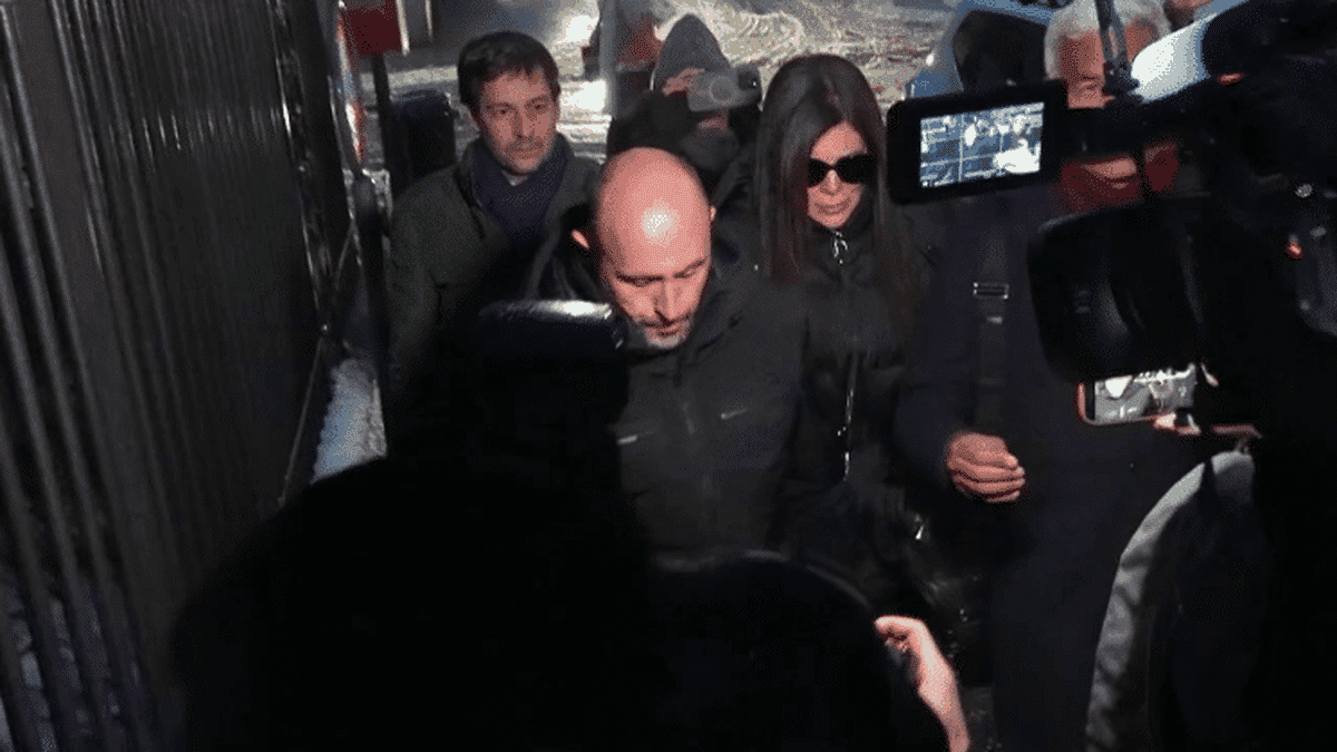 Jessica Moretti à l'extérieur du tribunal