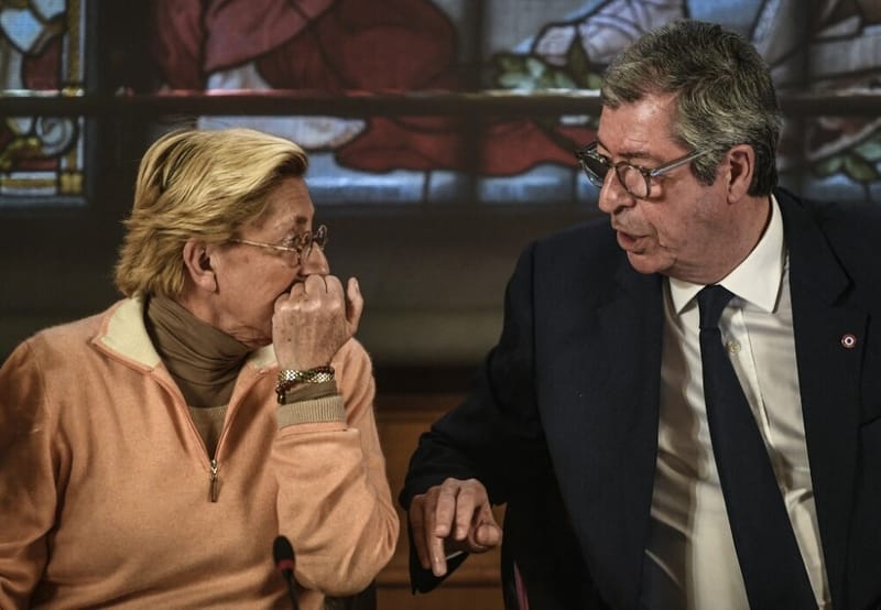 Patrick Balkany et Isabelle Balkany lors d'un conseil municipal à Levallois-Perret.