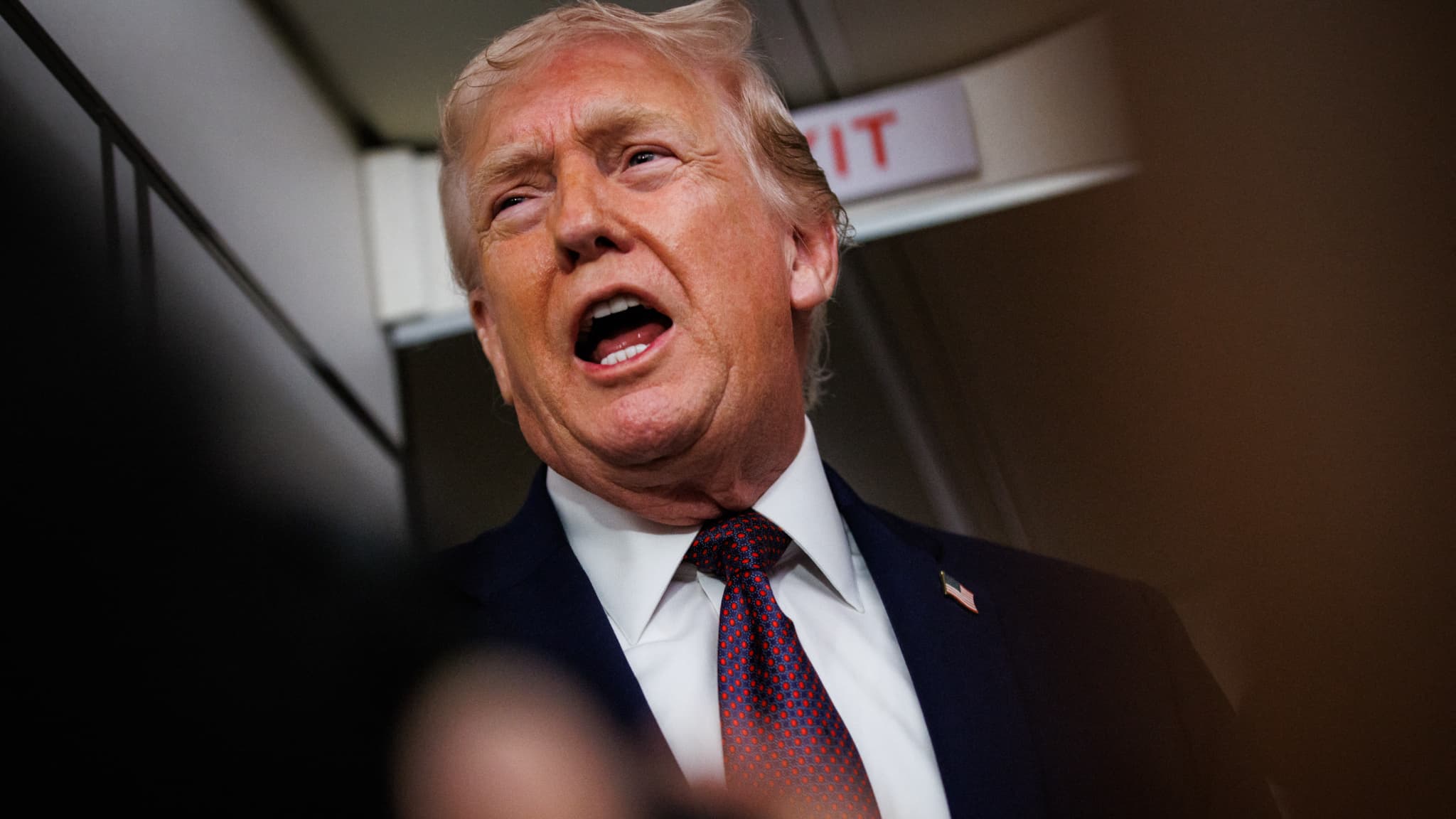 Donald Trump lors d'une apparition médiatique