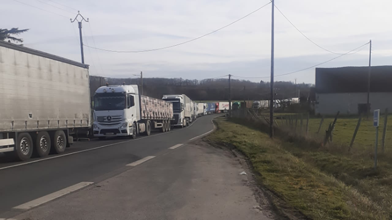 Manifestation agricole près de Blois