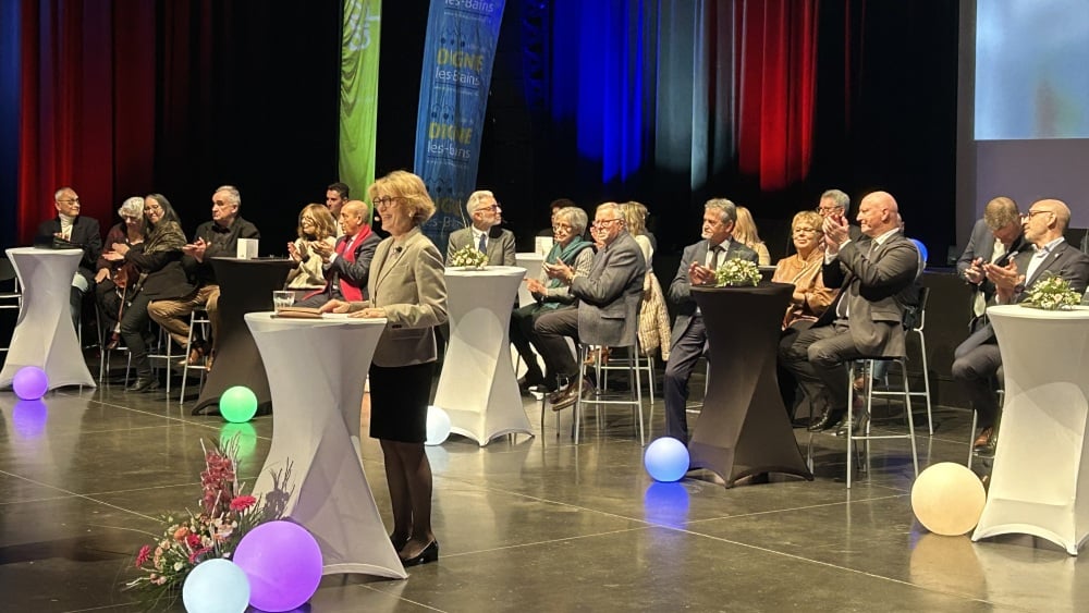 Patricia Granet-Brunello lors de ses adieux à Digne-les-Bains