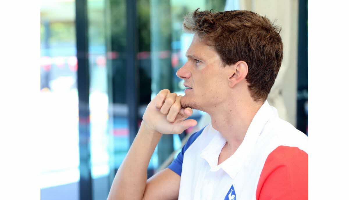 Photo de Yannick Agnel lors d'une audience judiciaire