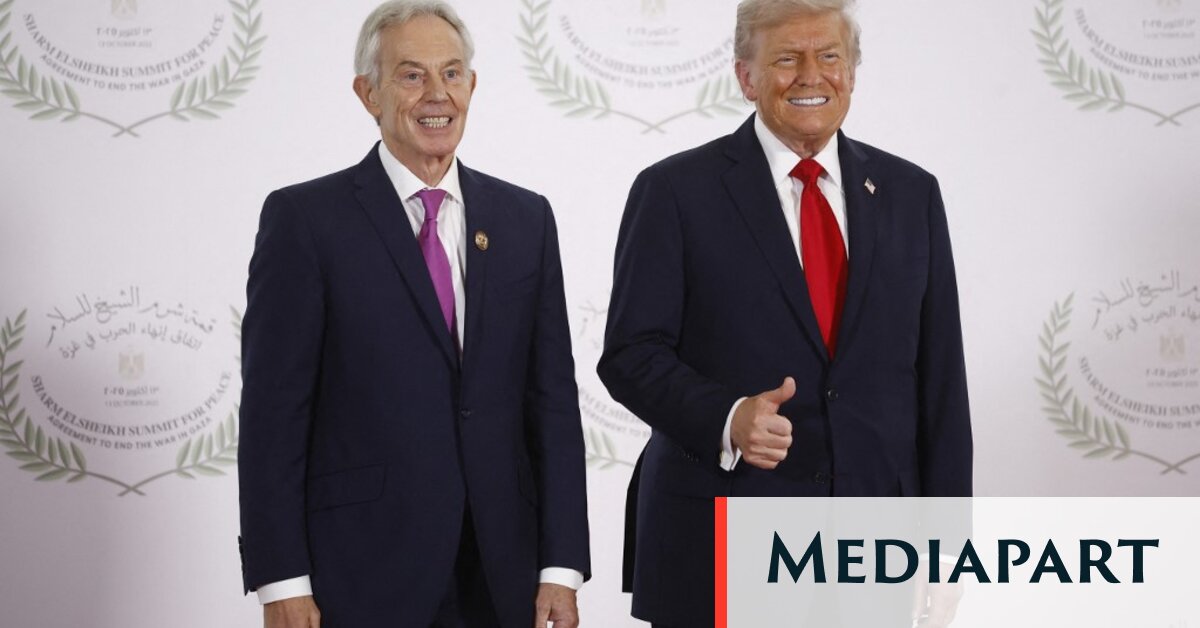 Trump avec Blair et Rubio lors de l'annonce du Conseil de la paix pour Gaza