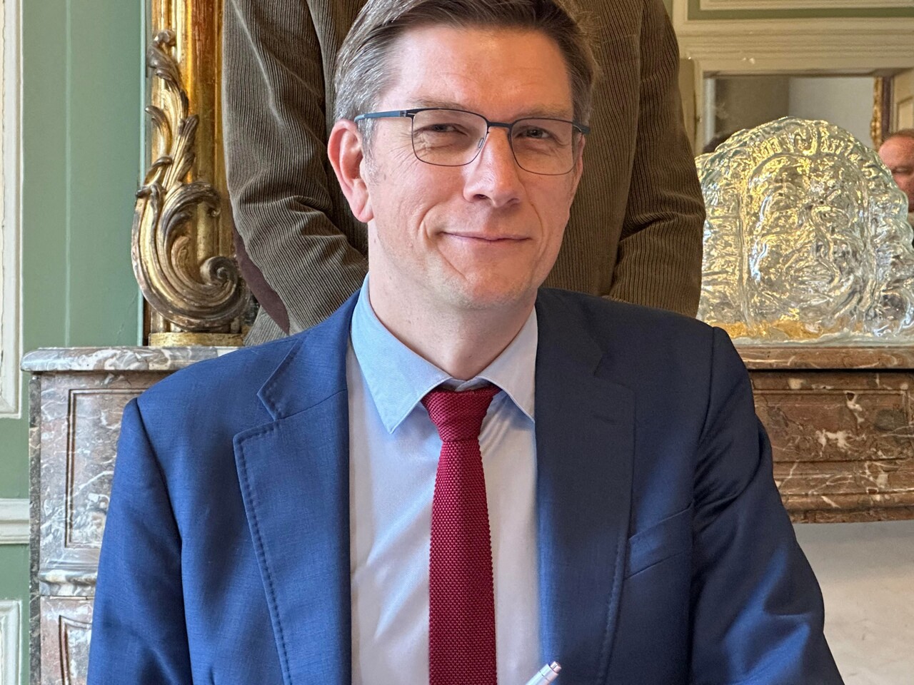 Photo de Mathieu Klein annonçant la candidature Nancy 2026