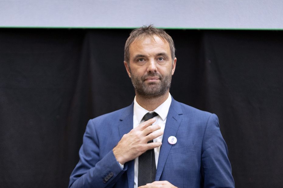 Michaël Delafosse lors d'un meeting à Montpellier