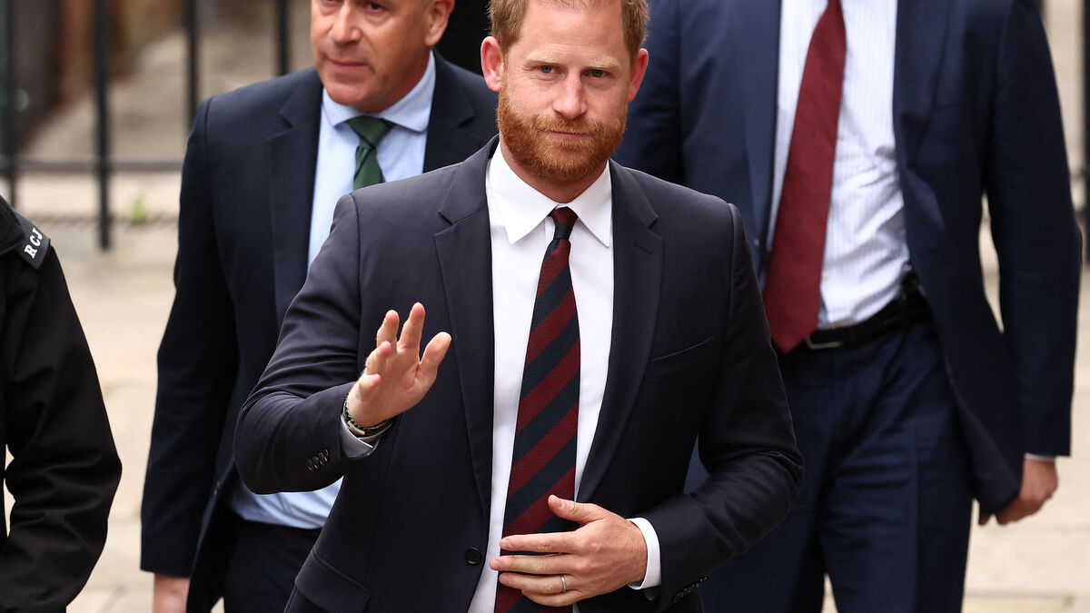 Le prince Harry à Londres lors d'une audience