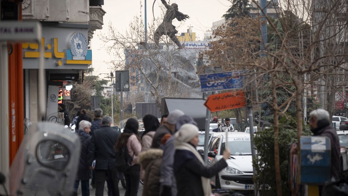 Vue d'une manifestation iranienne lors des émeutes