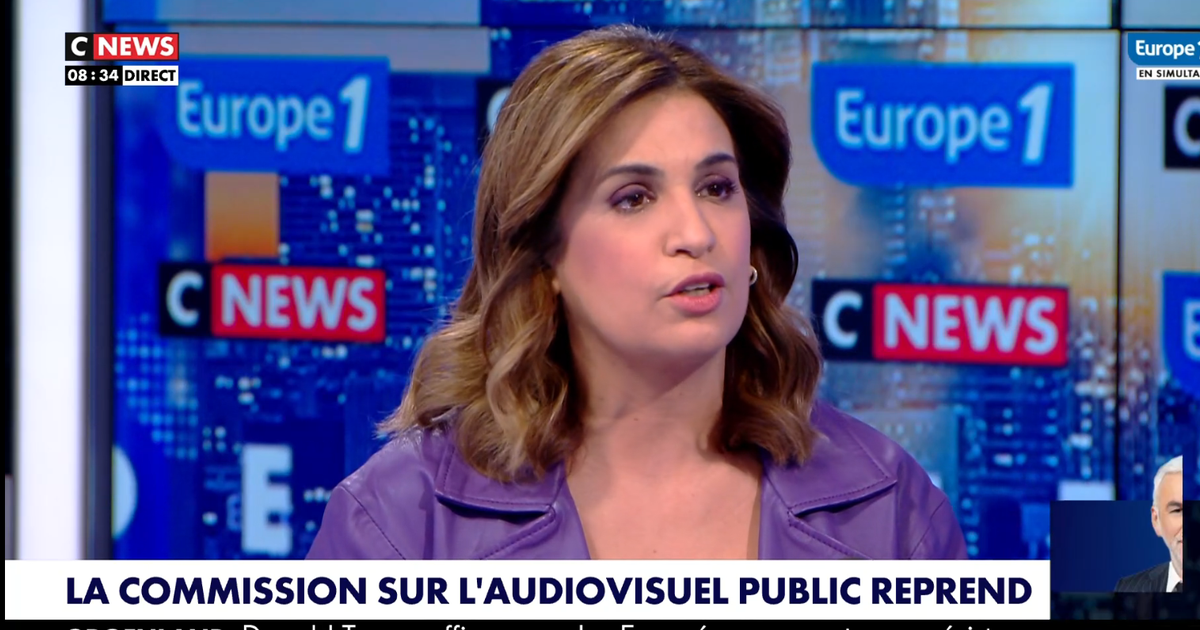 Sonia Mabrouk sur CNews pendant l’intervention Morandini