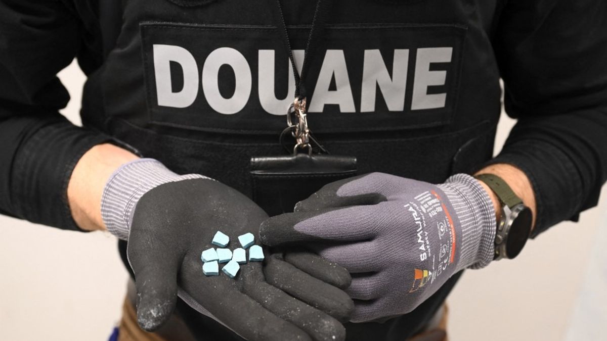 Agents de police lors d'une interpellation liée au trafic