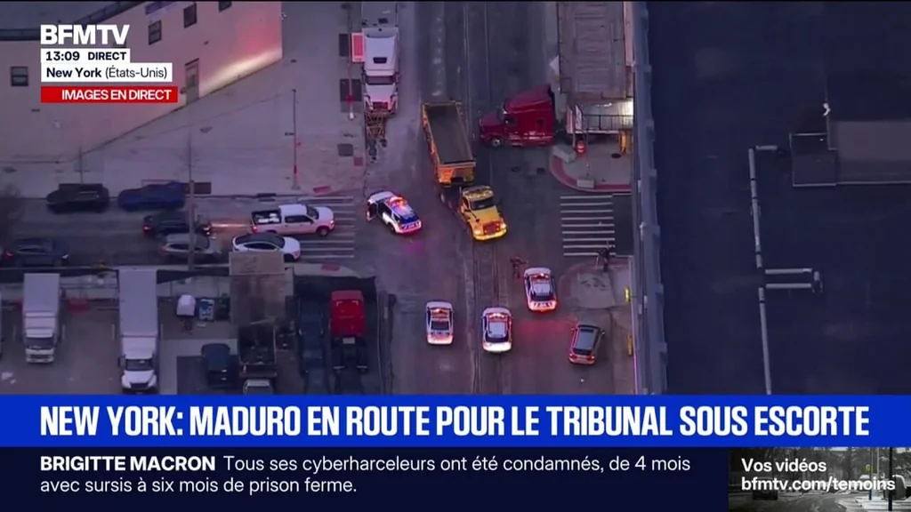 Maduro au tribunal de New York: en route vers la justice américaine