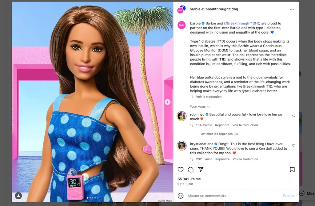 Barbie lance une poupée atteinte de diabète de type 1