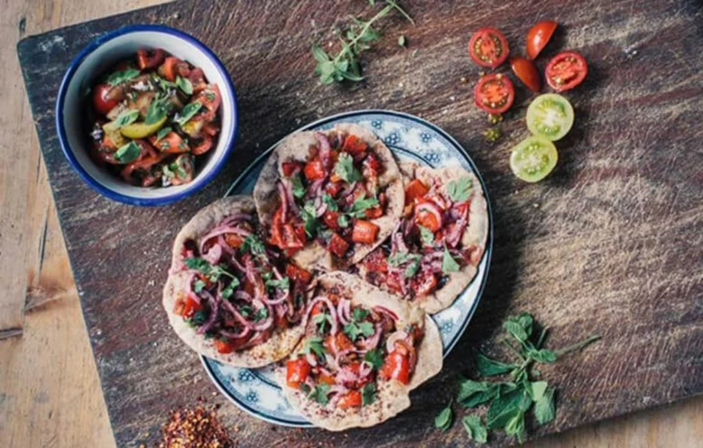 Pains turcs à la poêle, croustillants et végétariens