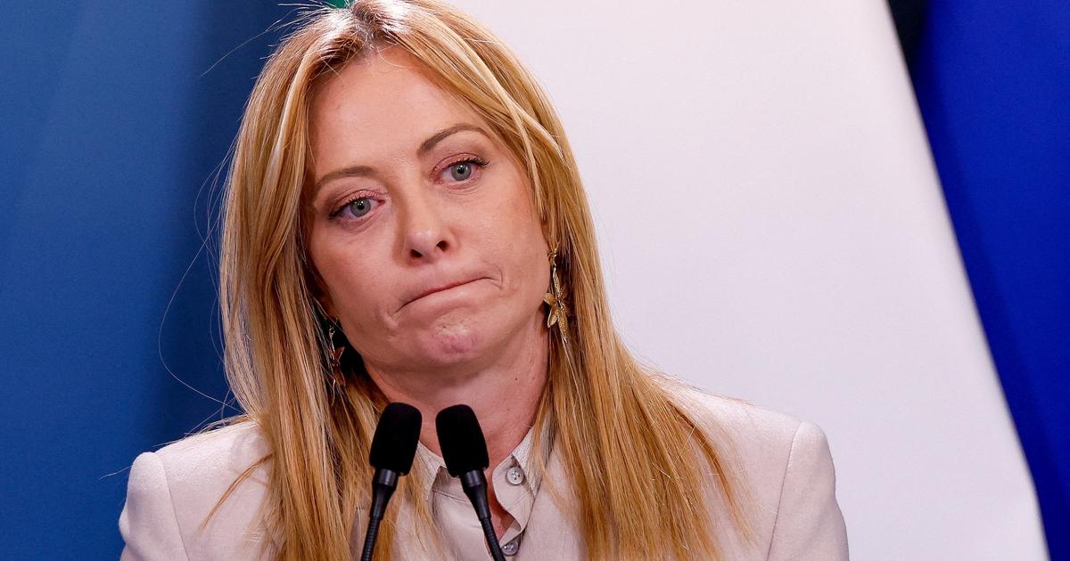 Giorgia Meloni lors d'une conférence à Rome