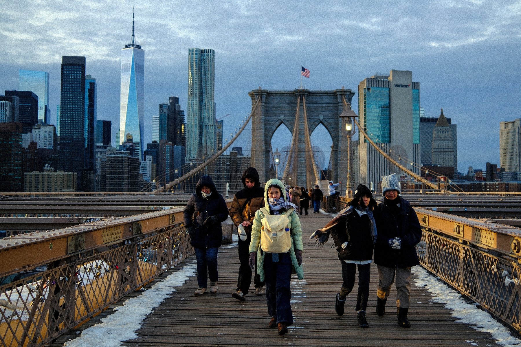 Vue d'une tempête hivernale sur les États-Unis