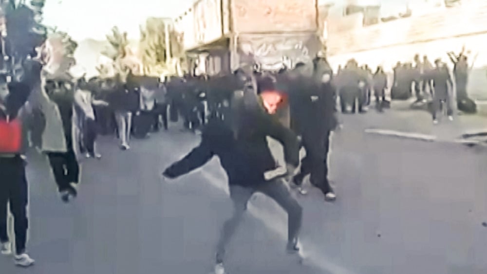 Manifestants dans le sud de l'Iran au début janvier 2026