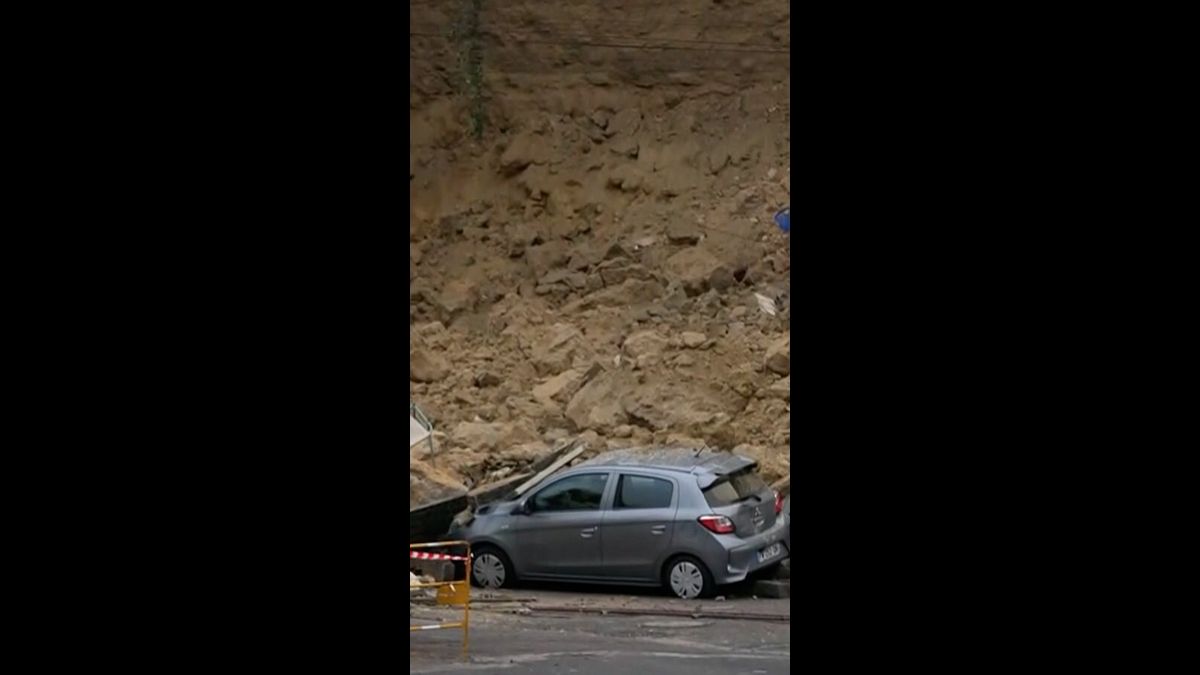 Falaise et évacuation près de Thiverny, Oise