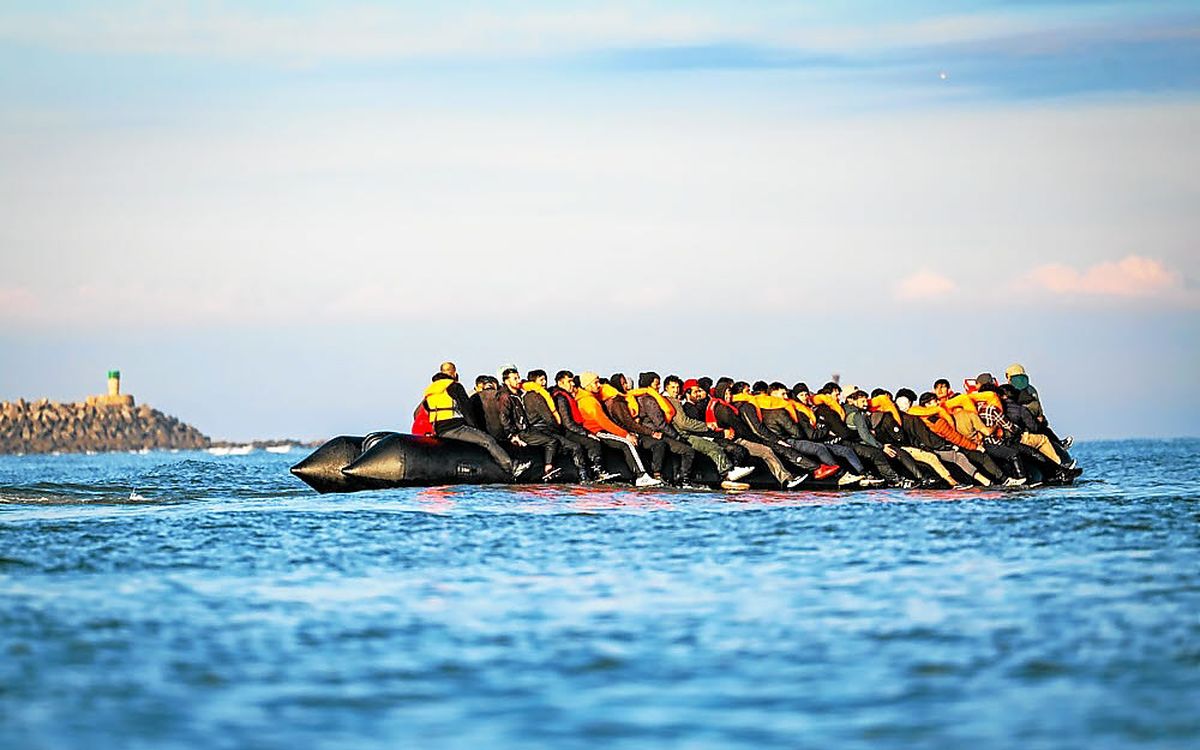 Photo d'une traversée de migrants par bateau