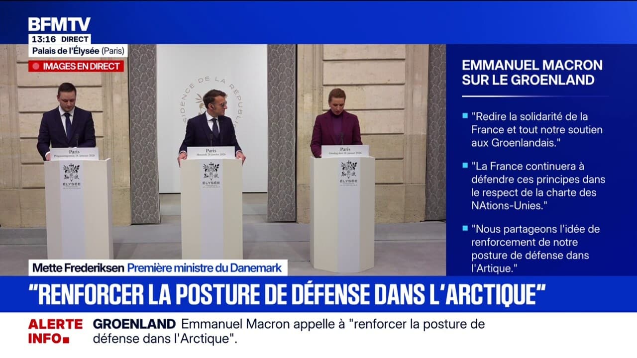 Macron et dirigeants Groenland Danemark à l'Élysée