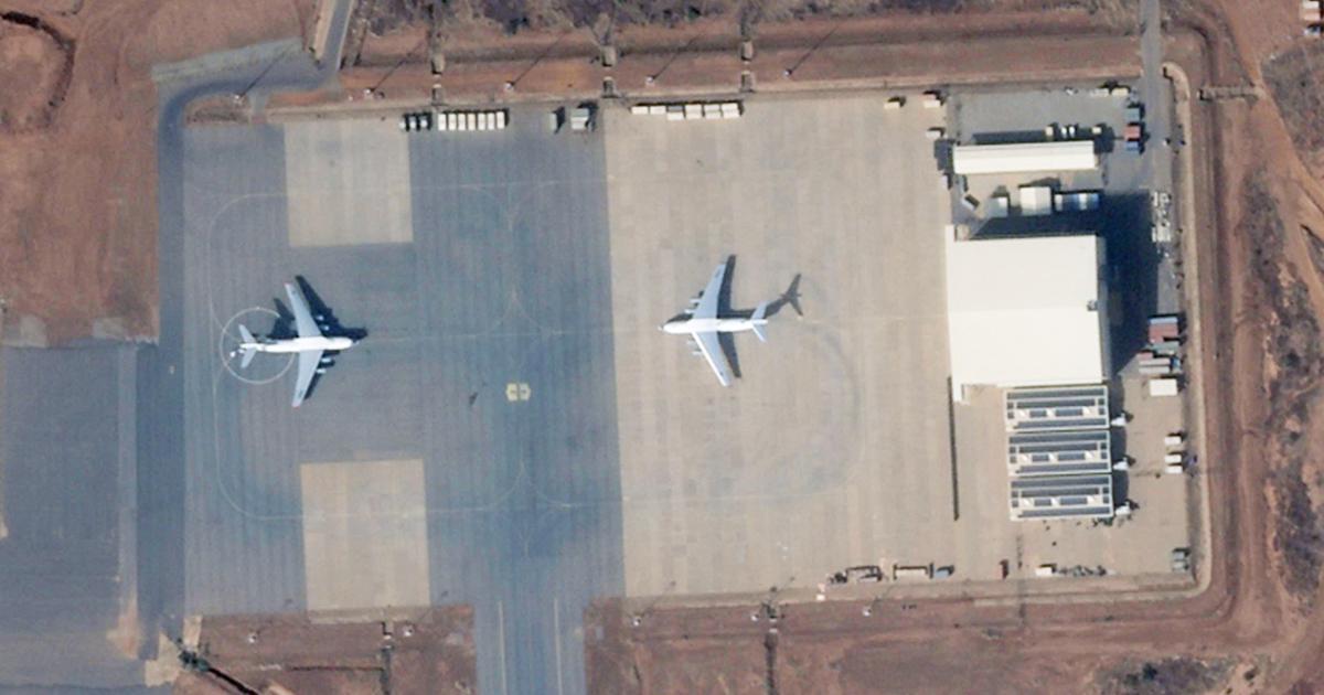 Vue aérienne de l’aéroport international de Niamey